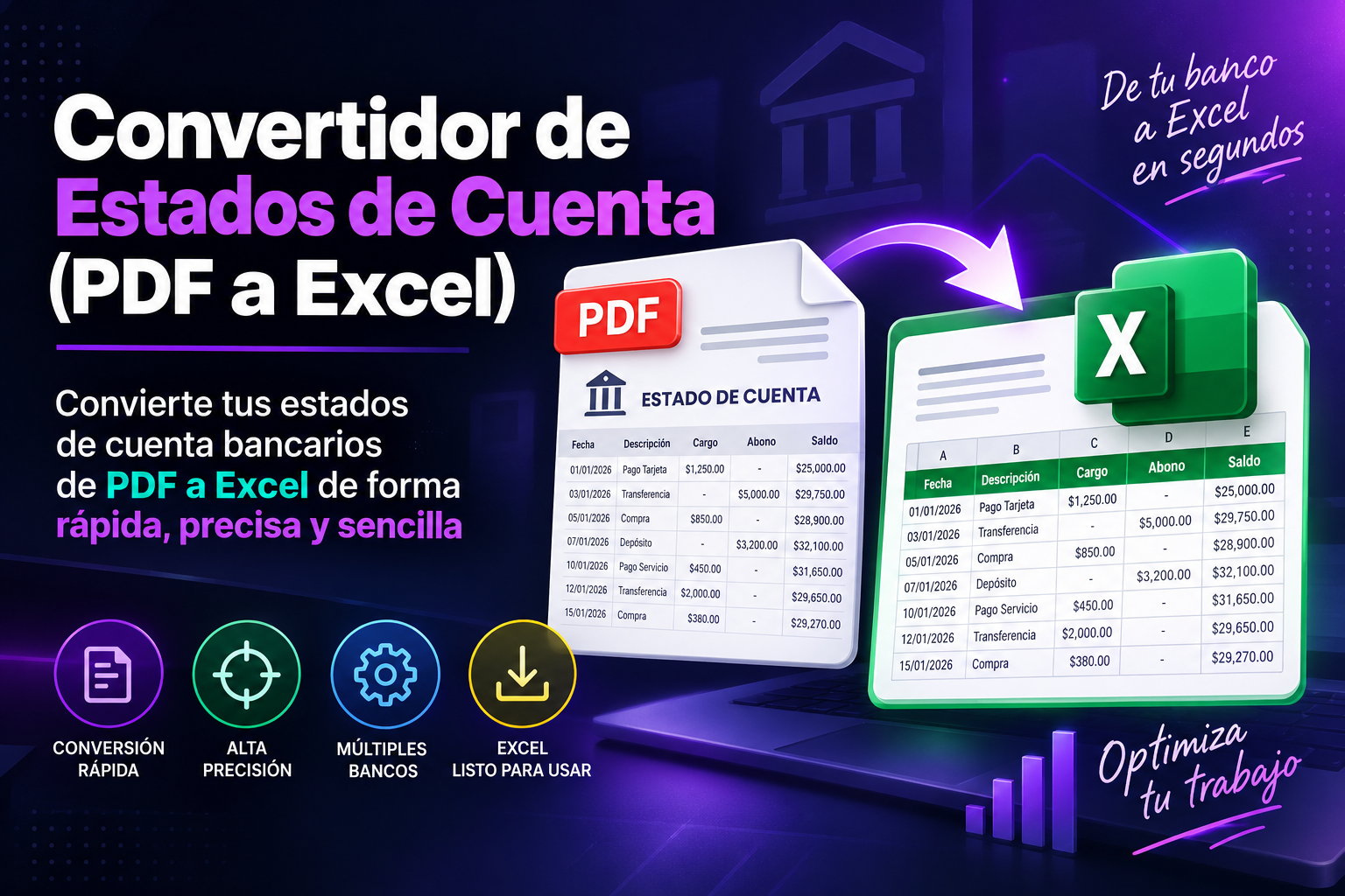 Convertidor de Estados de Cuenta (PDF a Excel)